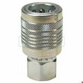 Dixon AG Series Push/Pull Agricultural Poppet Valve Coupler, 3/4-14 Nominal, Female NPTF, Steel 4AGF6-PV-PS